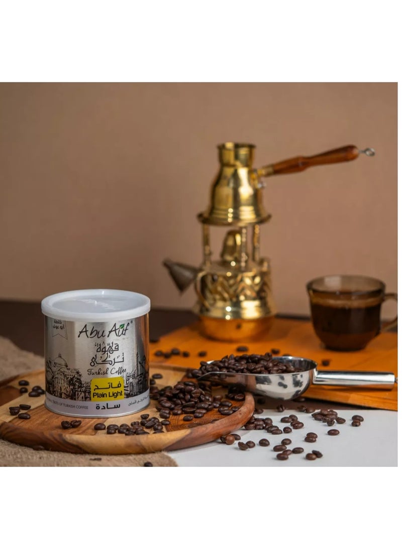 أبو عوف قهوة أبو عوف لايت عادية 200 جرام – عبوة كبيرة 12 × 200 جرام قهوة مطحونة فاخرة - Image 1